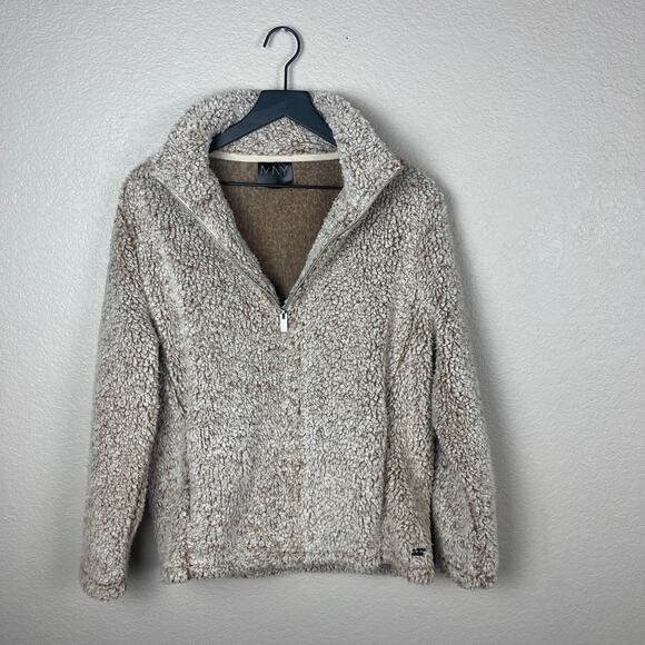 Marc New York Performance Tan Sherpa Pull Over Jacket Size Medium - Picture 1 of 8